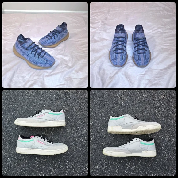 Yeezy Boost 380 'Covellite' + Reebok Club C 85 RAD 'Skull Grey sz 9.5 lot - Picture 1 of 4